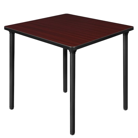 Regency Kee Folding Tables, 30 W, 30 L, 29 H, Wood, Metal Top, Mahogany TBF3030MHBK